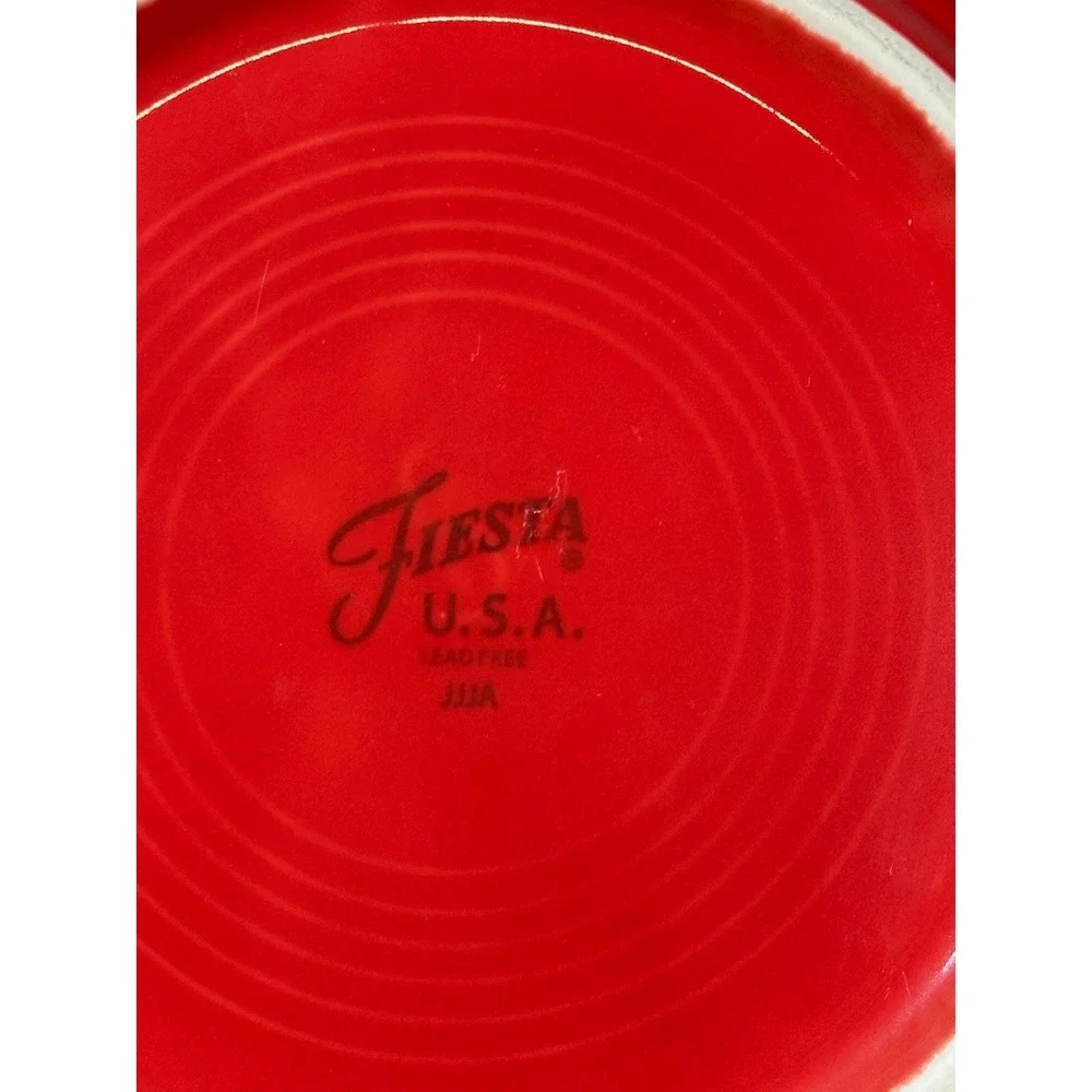 Retired Fiesta Scarlet Red Luncheon Plates Ceramic Homer Laughlin Lead Free